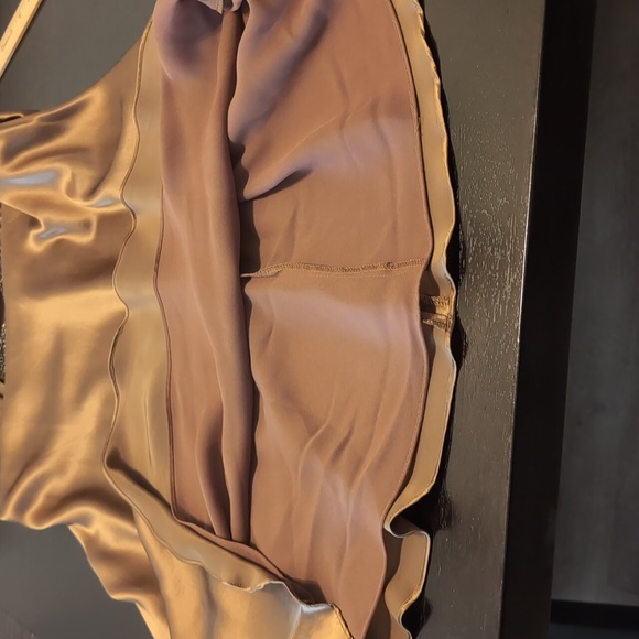 Donna Morgan brown silk dress with sequin neckline - Picture 10 of 10